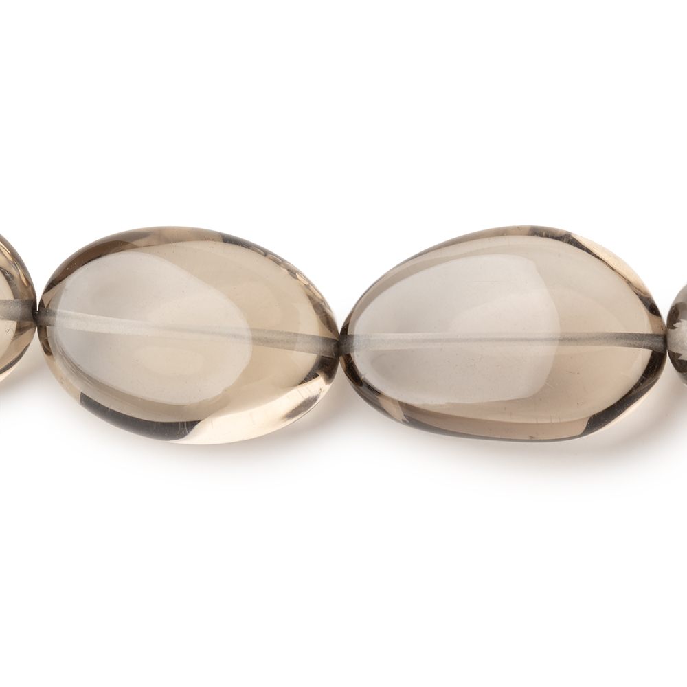 17x13 - 24x15mm Smoky Quartz Plain Nugget Beads 16 inch 21 pieces - Beadsofcambay.com