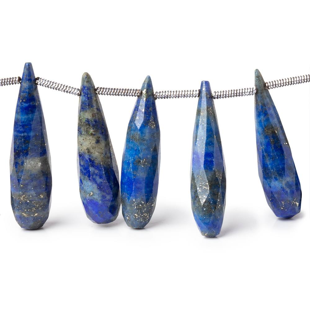 17x5.5 - 26x6.5mm Lapis Lazuli Faceted Tear Drops 7.5 inch 22 Beads - Beadsofcambay.com