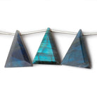 18 - 21mm Labradorite Faceted Triangle Beads 7 inch 10 pieces - Beadsofcambay.com