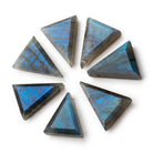 18 - 21mm Labradorite Faceted Triangle Focal 1 piece - Beadsofcambay.com