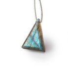 18 - 21mm Labradorite Faceted Triangle Focal 1 piece - Beadsofcambay.com