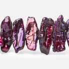 18 - 25mm Eggplant Purple Biwa Freshwater Pearls 15.5 inch 48 Beads - Beadsofcambay.com