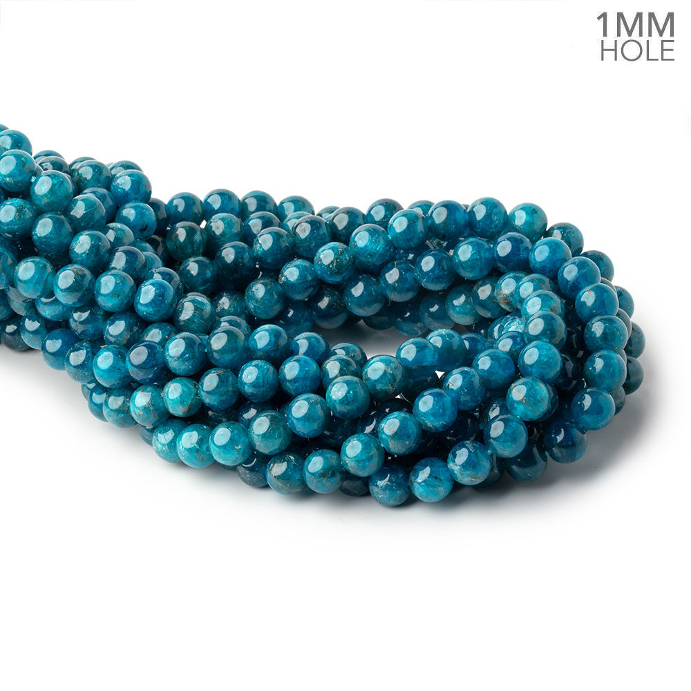 8mm Neon Apatite Plain Rounds 15.5 inch 51 beads A - BeadsofCambay.com