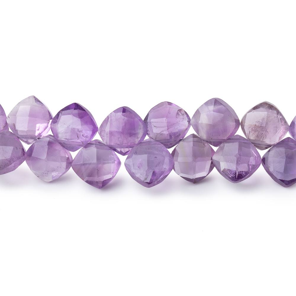 6.5mm Amethyst faceted pillow beads 7 inch 50 pieces - BeadsofCambay.com