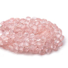 6x6mm Rose Quartz faceted pillow beads 7.5 inch 45 pieces A - BeadsofCambay.com