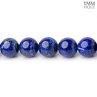 8mm Lapis Lazuli Plain Round Beads 16 inch 51 pieces 1mm Hole - BeadsofCambay.com