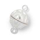 18.5mm Swirling Miligrain Design Round Magnetic Clasp 1 piece - Beadsofcambay.com