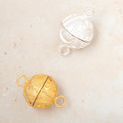 18.5mm Swirling Miligrain Design Round Magnetic Clasp 1 piece - Beadsofcambay.com