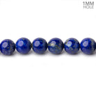 6mm Lapis Lazuli Plain Round Beads 16 inch 68 pieces 1 mm Hole - BeadsofCambay.com