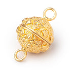 18mm Egyptian Design Round Magnetic Clasp 1 piece - Beadsofcambay.com