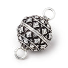 18mm Egyptian Design Round Magnetic Clasp 1 piece - Beadsofcambay.com