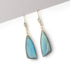 18mm Labradorite Marquise Ear Wire Set of 2 pieces - Beadsofcambay.com