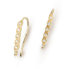18mm Quintuple CZ Ear Wire Set of 2 pieces - Beadsofcambay.com