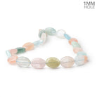 18x13mm Multi Color Beryl Plain Oval 15.5 inch 23 Beads 1mm Drill Hole - Beadsofcambay.com