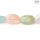 18x13mm Multi Color Beryl Plain Oval 15.5 inch 23 Beads 1mm Drill Hole - Beadsofcambay.com