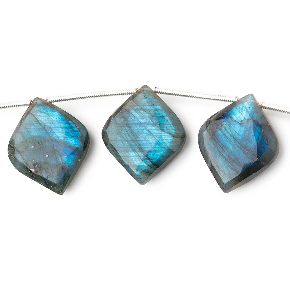 19 - 20mm Labradorite Faceted Marquise Beads 8 inch 10 pieces - Beadsofcambay.com