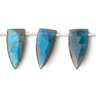 19 - 20mm Labradorite Faceted Point Beads 7.5 inch 10 pieces - Beadsofcambay.com