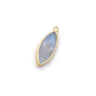 19 - 21mm Gold Leafed Rainbow Moonstone Marquise 1 Pendant - Beadsofcambay.com