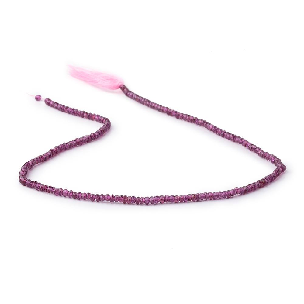 3mm Malaia Garnet Faceted Rondelle Beads 13 inch 190 pieces AA Rare - BeadsofCambay.com