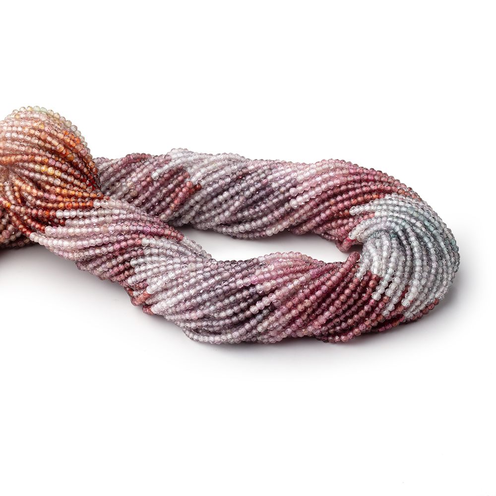 2mm Multi Color Spinel Micro Faceted Round Beads 12 inch 180 pieces AA - BeadsofCambay.com