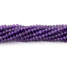 4mm Amethyst Micro Faceted Rondelle Beads 12 inch 105 pieces AAA - BeadsofCambay.com
