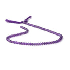 4mm Amethyst Micro Faceted Rondelle Beads 12 inch 105 pieces AAA - BeadsofCambay.com