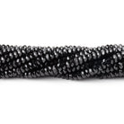 3mm Black Spinel Micro Faceted Heshi Beads 12.5 inch 180 pieces AAA - BeadsofCambay.com