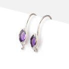 19mm African Amethyst Marquise Ear Wire Set of 2 pieces - Beadsofcambay.com