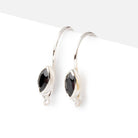 19mm Black Spinel Marquise Ear Wire Set of 2 pieces - Beadsofcambay.com