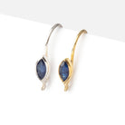 19mm Blue Sapphire Marquise Ear Wire Set of 2 pieces - Beadsofcambay.com