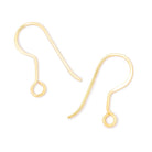 19mm Elongated Fish Hook Ear Wire 10 pieces - Beadsofcambay.com