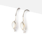 19mm Mother of Pearl Plain Marquise Ear Wire Set of 2 pieces - Beadsofcambay.com