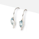 19mm Sky Blue Topaz Marquise Ear Wire Set of 2 pieces - Beadsofcambay.com