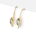 19mm Sky Blue Topaz Marquise Ear Wire Set of 2 pieces - Beadsofcambay.com