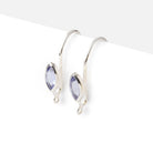 19mm Tanzanite Marquise Ear Wire Set of 2 pieces - Beadsofcambay.com