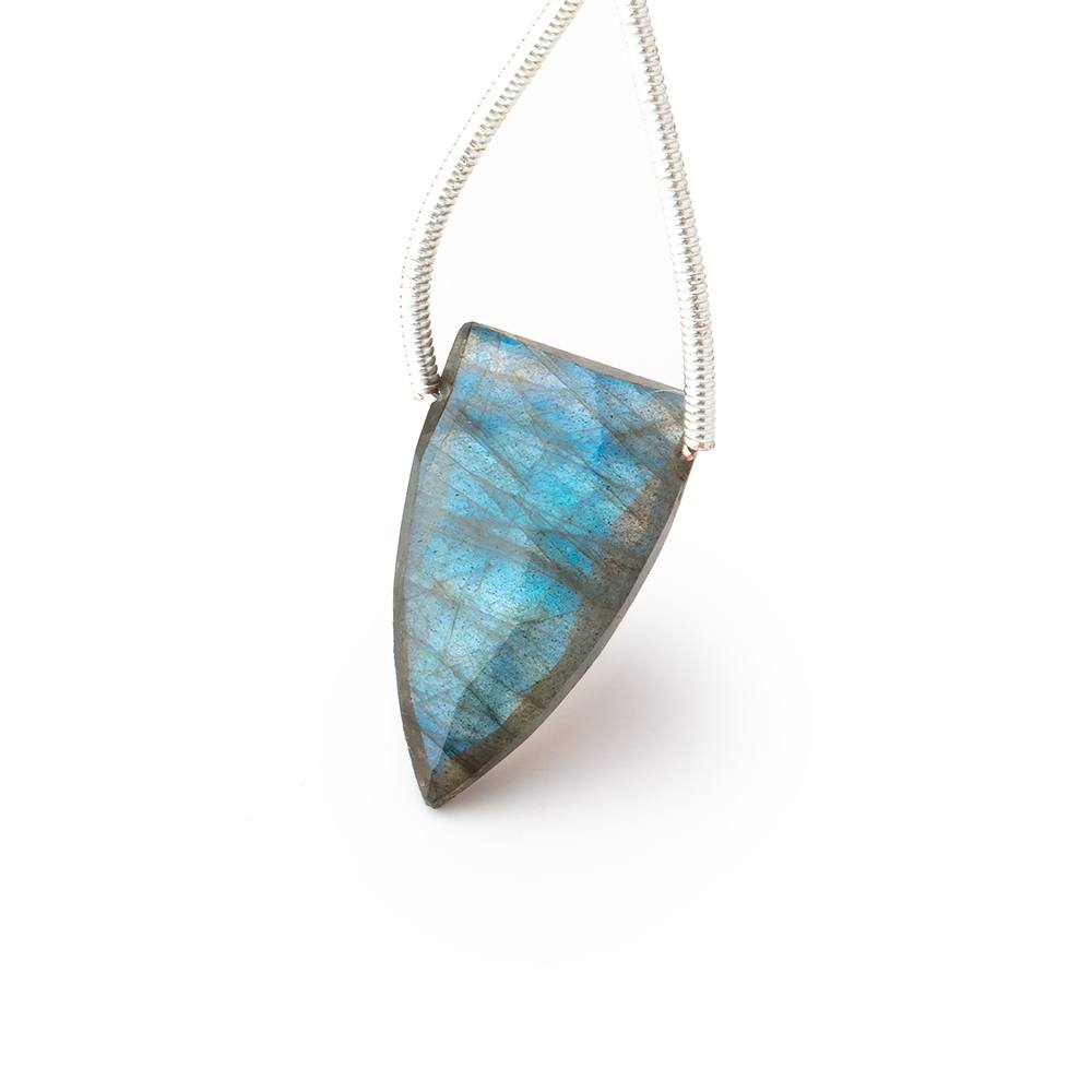 19x11mm Labradorite Faceted Point Focal 1 piece - Beadsofcambay.com
