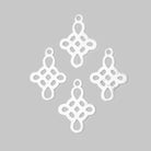 19x16mm Brushed Filigree Cross Charm Set of 4 pieces - Beadsofcambay.com