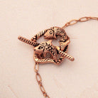 19x17mm Antiqued Copper Toggle with Koi Fish 1 piece - Beadsofcambay.com
