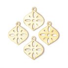 19x19.5mm Brushed Filigree Marquise Charm Set of 4 pieces - Beadsofcambay.com
