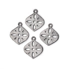19x19.5mm Brushed Filigree Marquise Charm Set of 4 pieces - Beadsofcambay.com