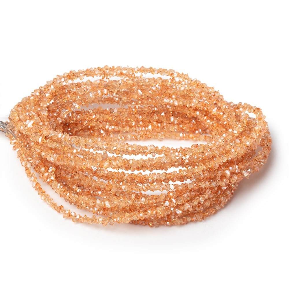 2-3.5mm Orange Double Terminated Quartz Beads 15.5 inch 260 pieces - Beadsofcambay.com