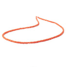 2-3mm Natural Red Coral Faceted Rondelle Beads 18 inch 230 pieces - Beadsofcambay.com