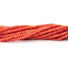 2-3mm Natural Red Coral Faceted Rondelle Beads 18 inch 230 pieces - Beadsofcambay.com