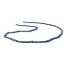 2 - 4mm Blue Sapphire Faceted Rondelle Beads 15.5 inch 245 pieces - Beadsofcambay.com