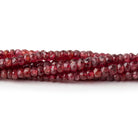 2 - 4mm Red Spinel Faceted Rondelle Beads 15.75 inch 215 pieces - Beadsofcambay.com