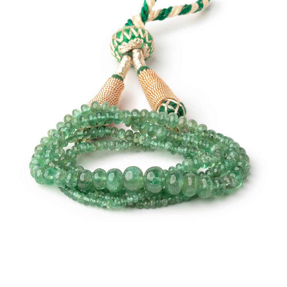 2 - 7mm Emerald Plain Rondelle Beads 22 inch 260 pieces AA - Beadsofcambay.com