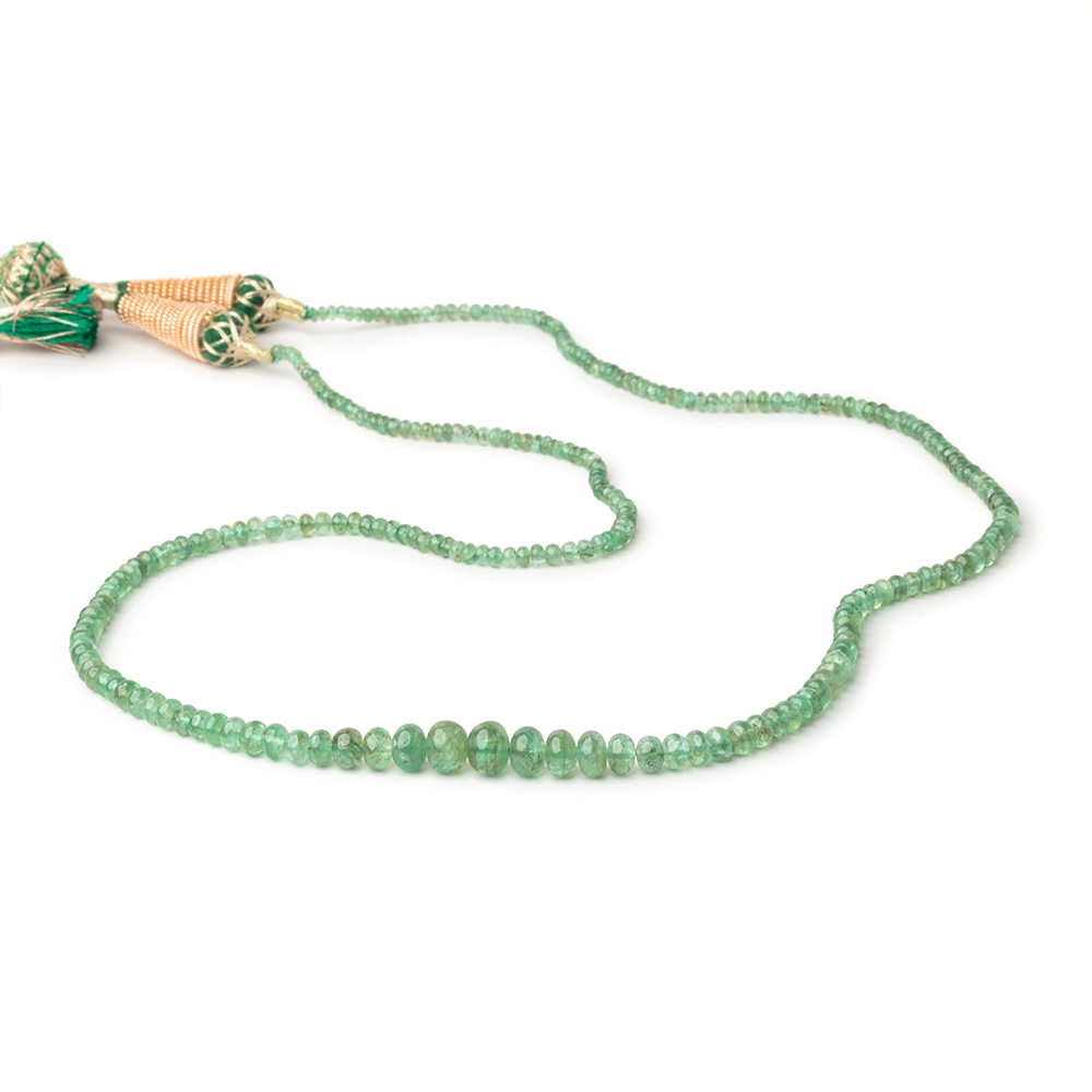 2 - 7mm Emerald Plain Rondelle Beads 22 inch 260 pieces AA - Beadsofcambay.com