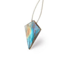 20 - 22mm Labradorite Faceted Shield Focal 1 Bead - Beadsofcambay.com