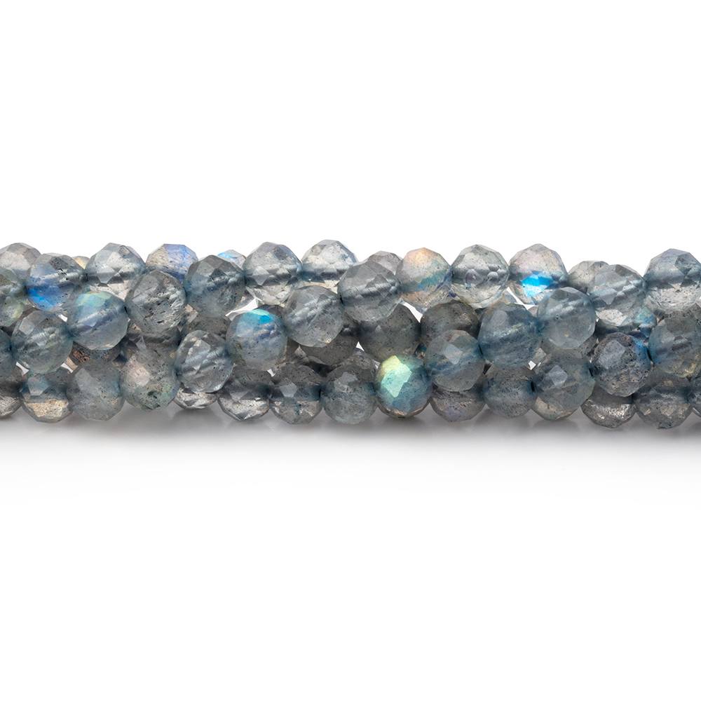 4.3mm Labradorite Micro Faceted Rounds 12.5 inch 75 beads AAA - BeadsofCambay.com