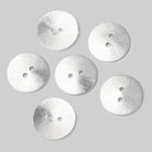 20mm Brushed Round Buttons Set of 6 - Beadsofcambay.com